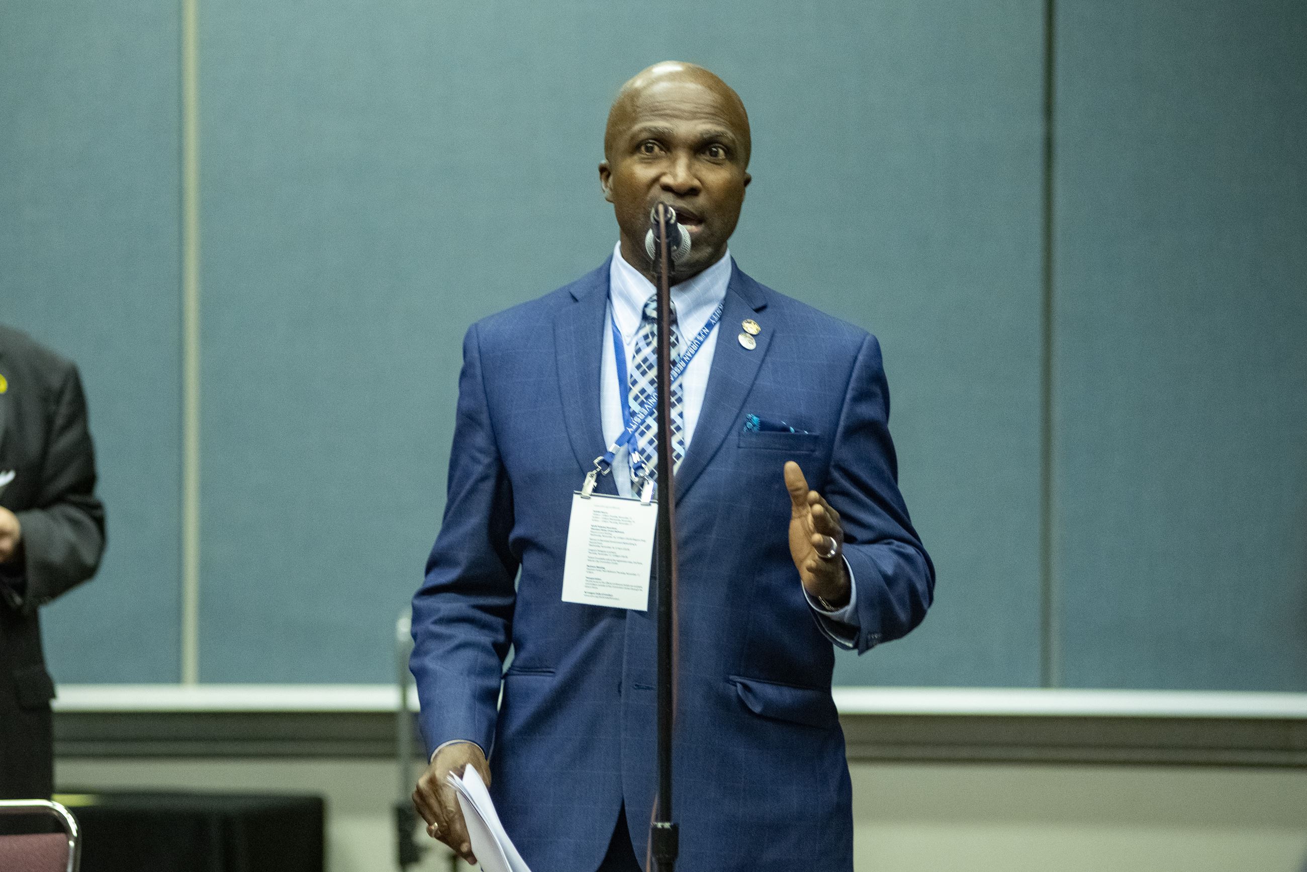 League Conference Resolution Committee meeting Mayor Adrian Mapp speaking