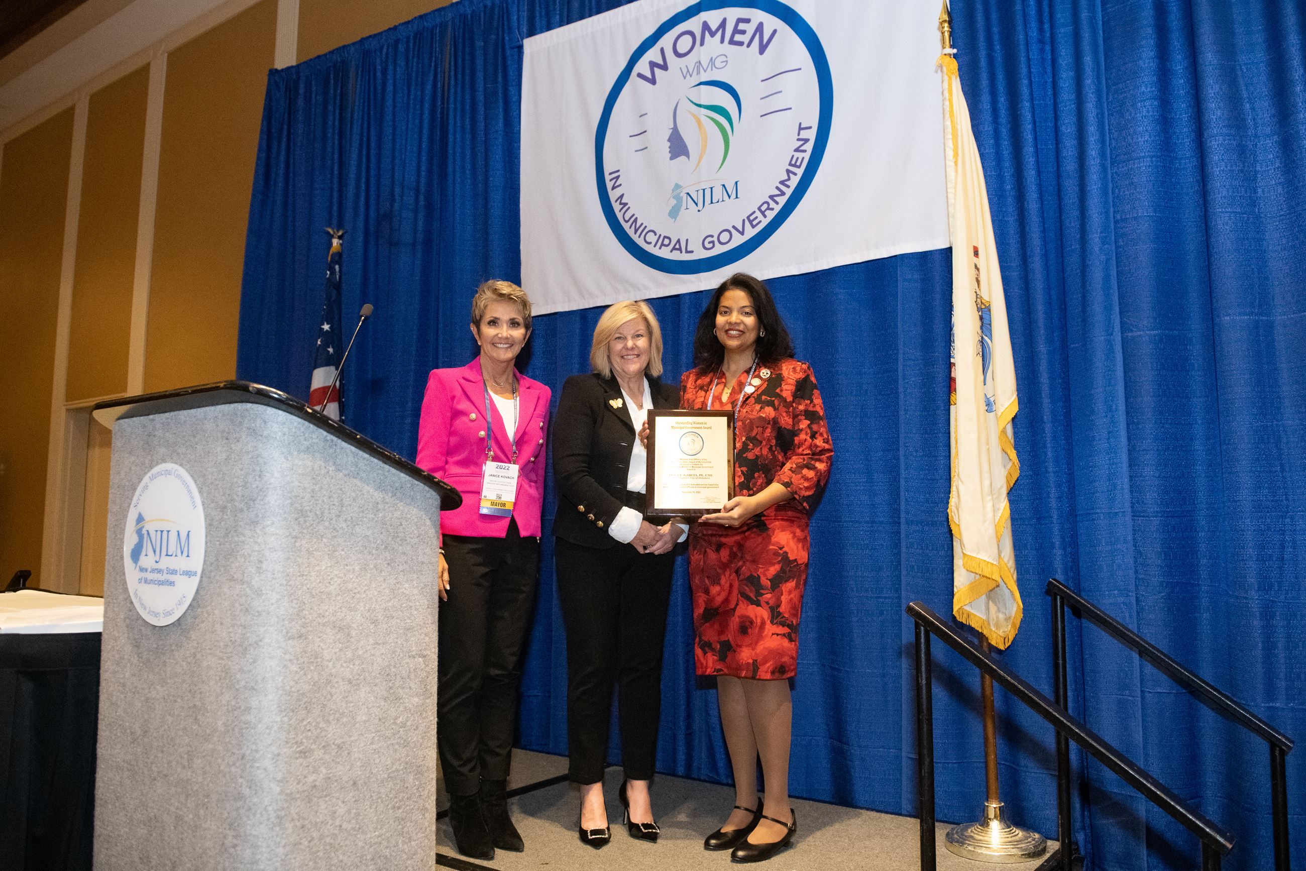WIMG award winner Olga Garcia with Janice Kovach and Colleen Mahr