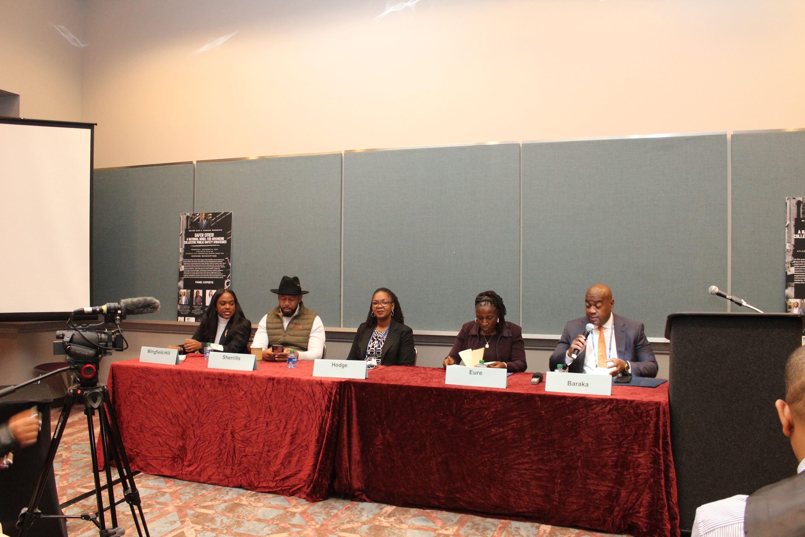 Safer Cities session Kyleesha Wingfield-Hill, Aqeela Sherrils, Jamila Hodge, Lakeesha Eure, Ras Bara