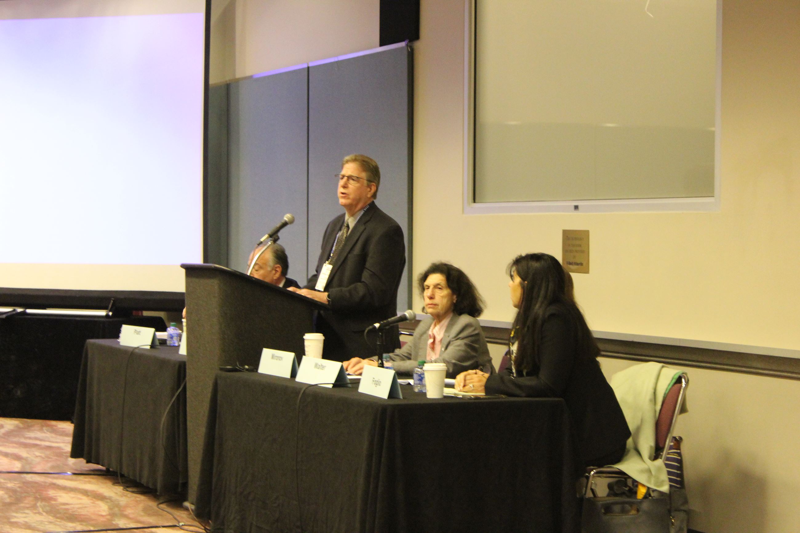 Affordable Housing Update session Randall Gottesman speaking, Janice Mironov, Christiana Foglio