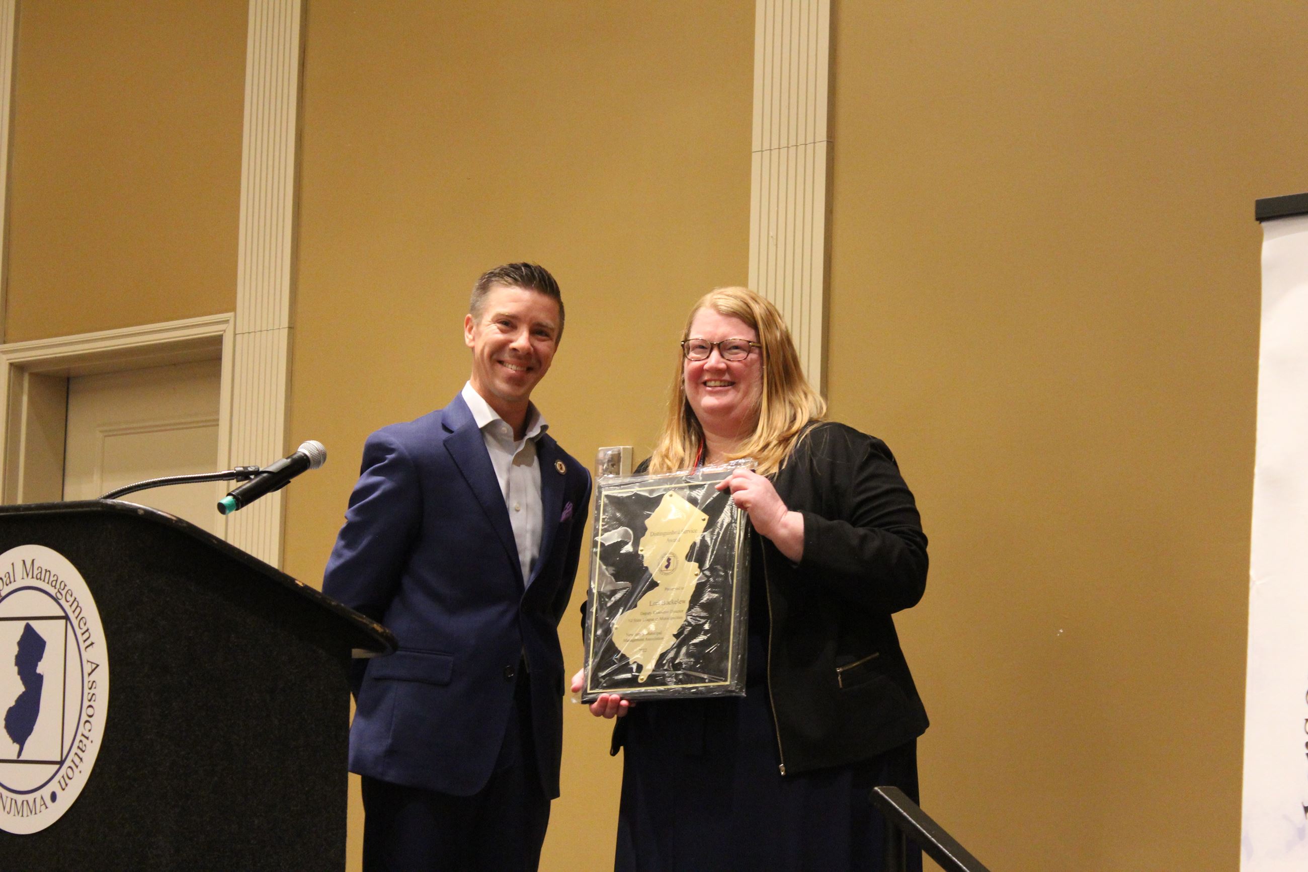 NJMMA award presented by Joseph Kostecki to Lori Buckelew