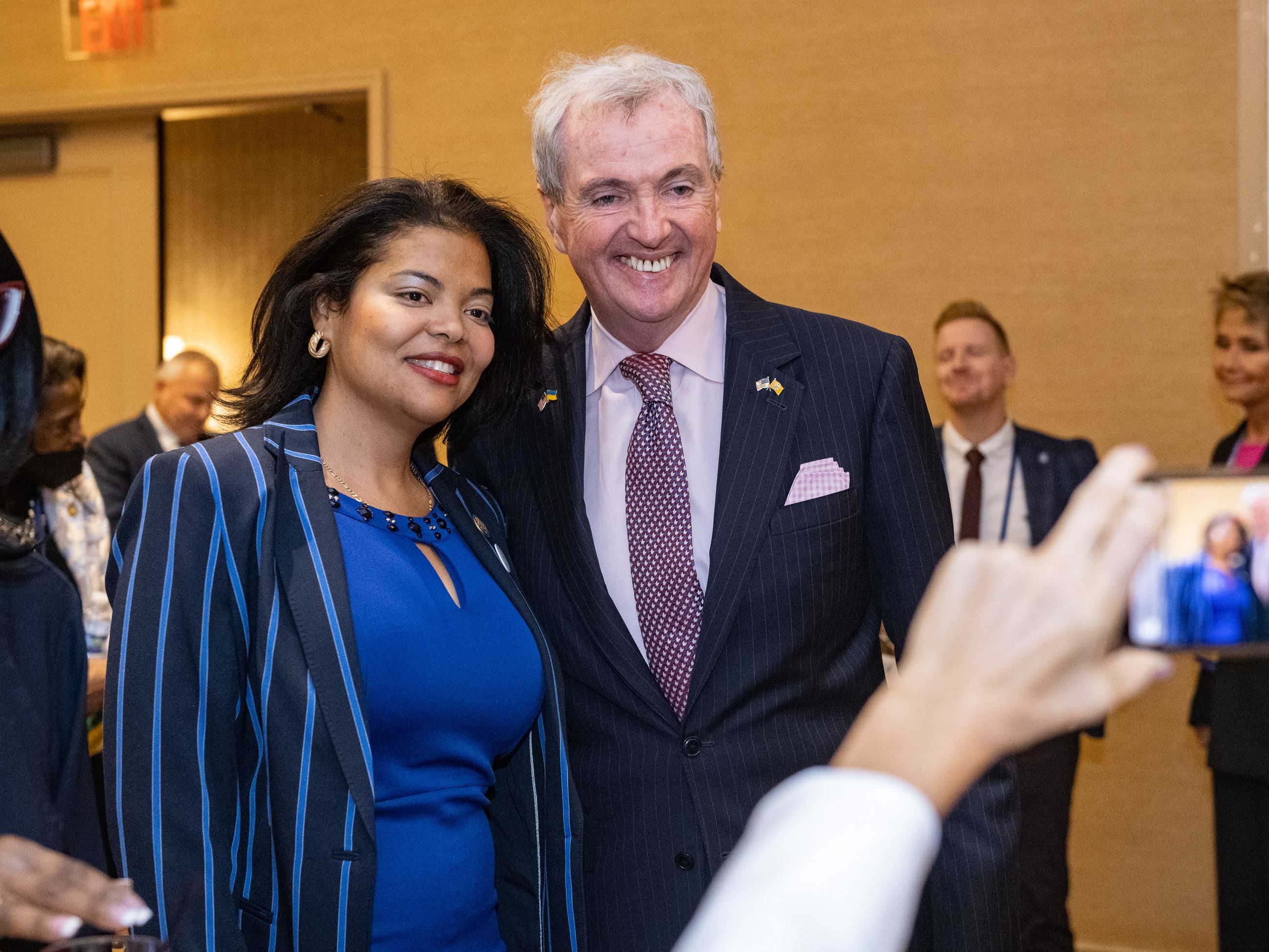 Hoboken Engineer Olga Garcia and Gov. Phil Murphy