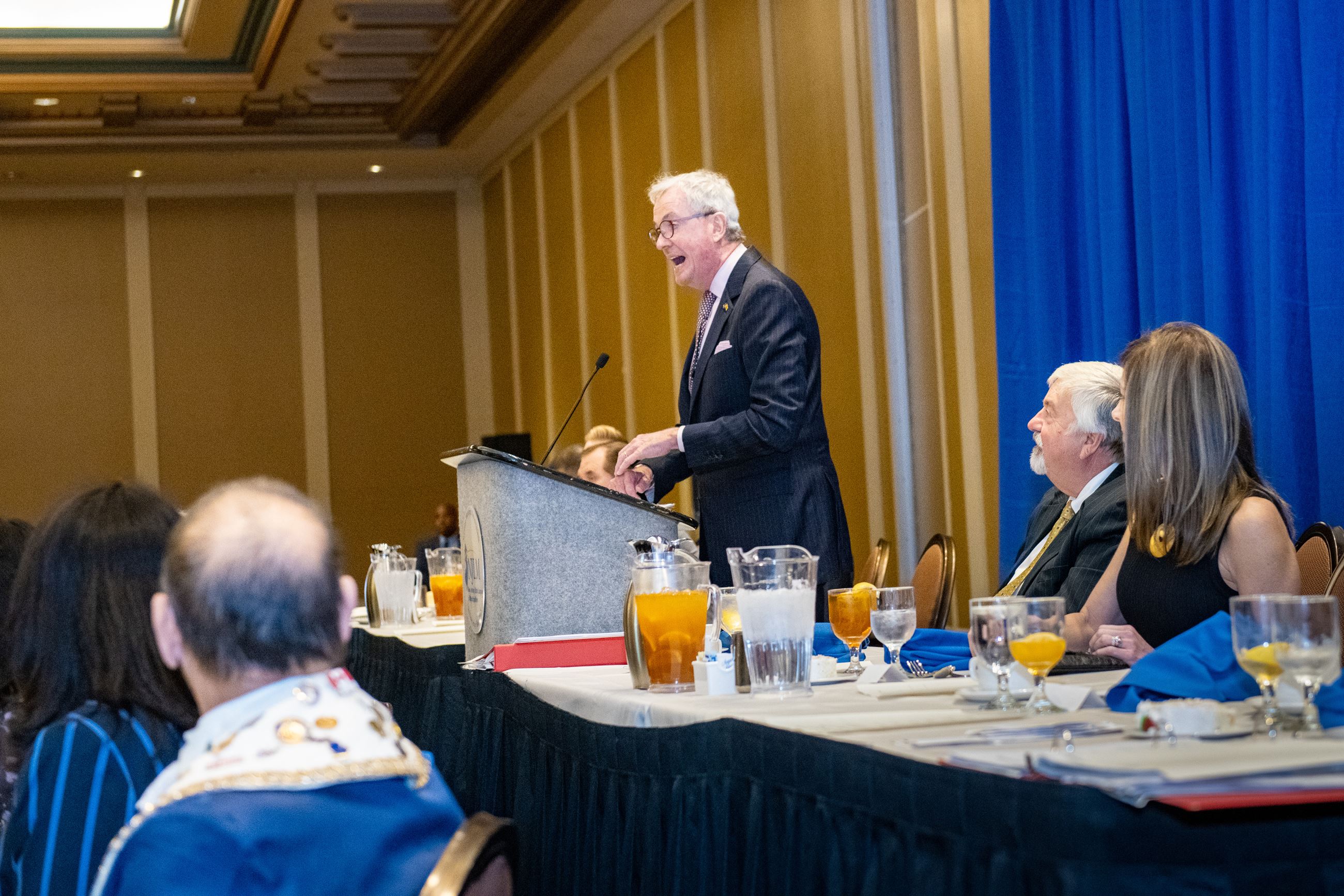 Gov. Phil Murphy addresses the League Luncheon