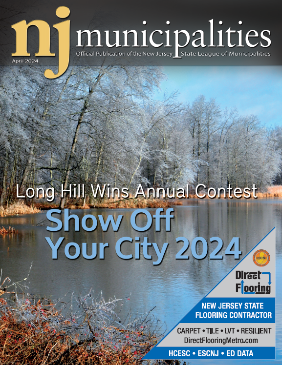 Overlooking a lake surrounded by icy trees and grasses.